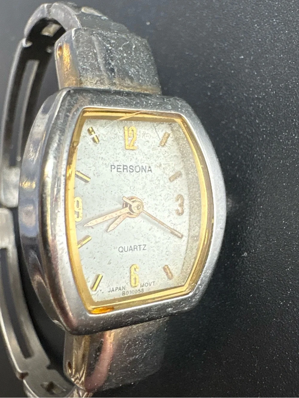Persona Two-Tone Silver‎ and Gold Women's Quartz Bracelet Watch